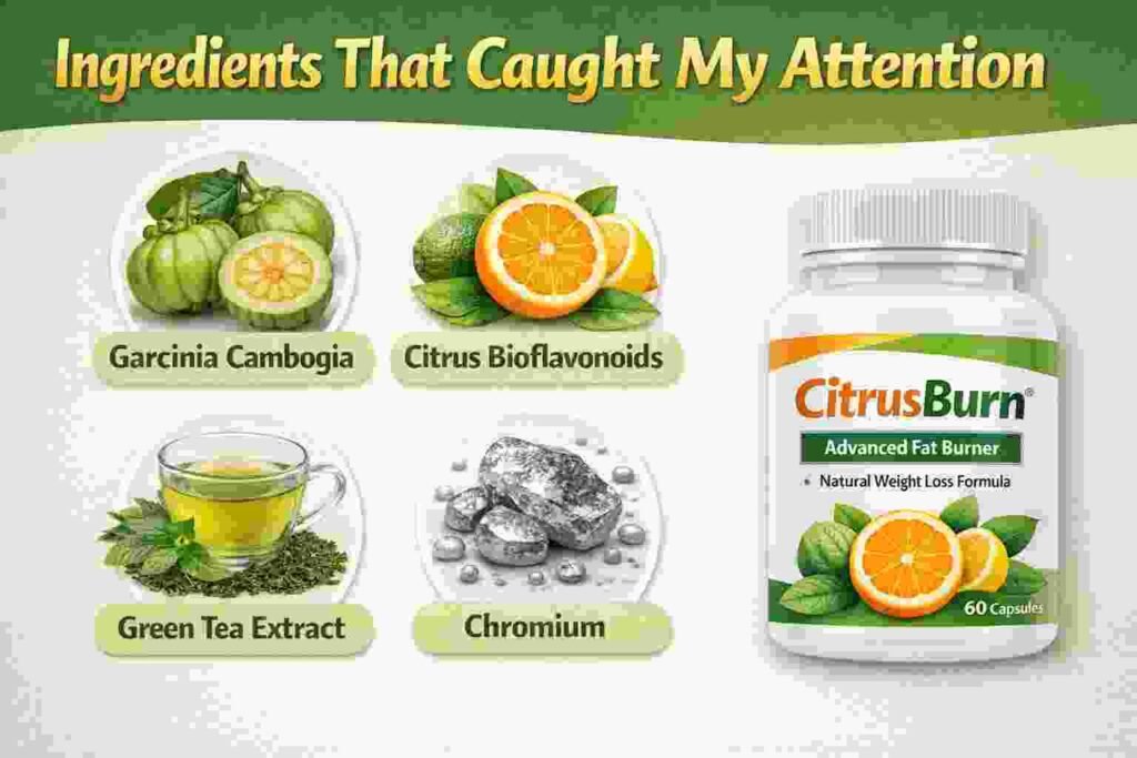 Ingredients of CitrusBurn Reviews