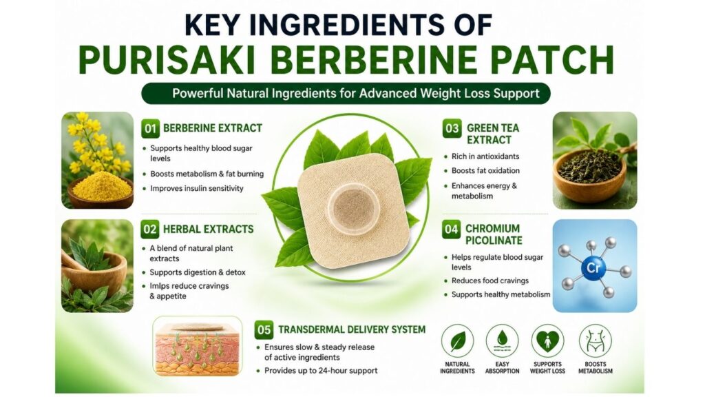 Key Ingredients of Purisaki Berberine Patch